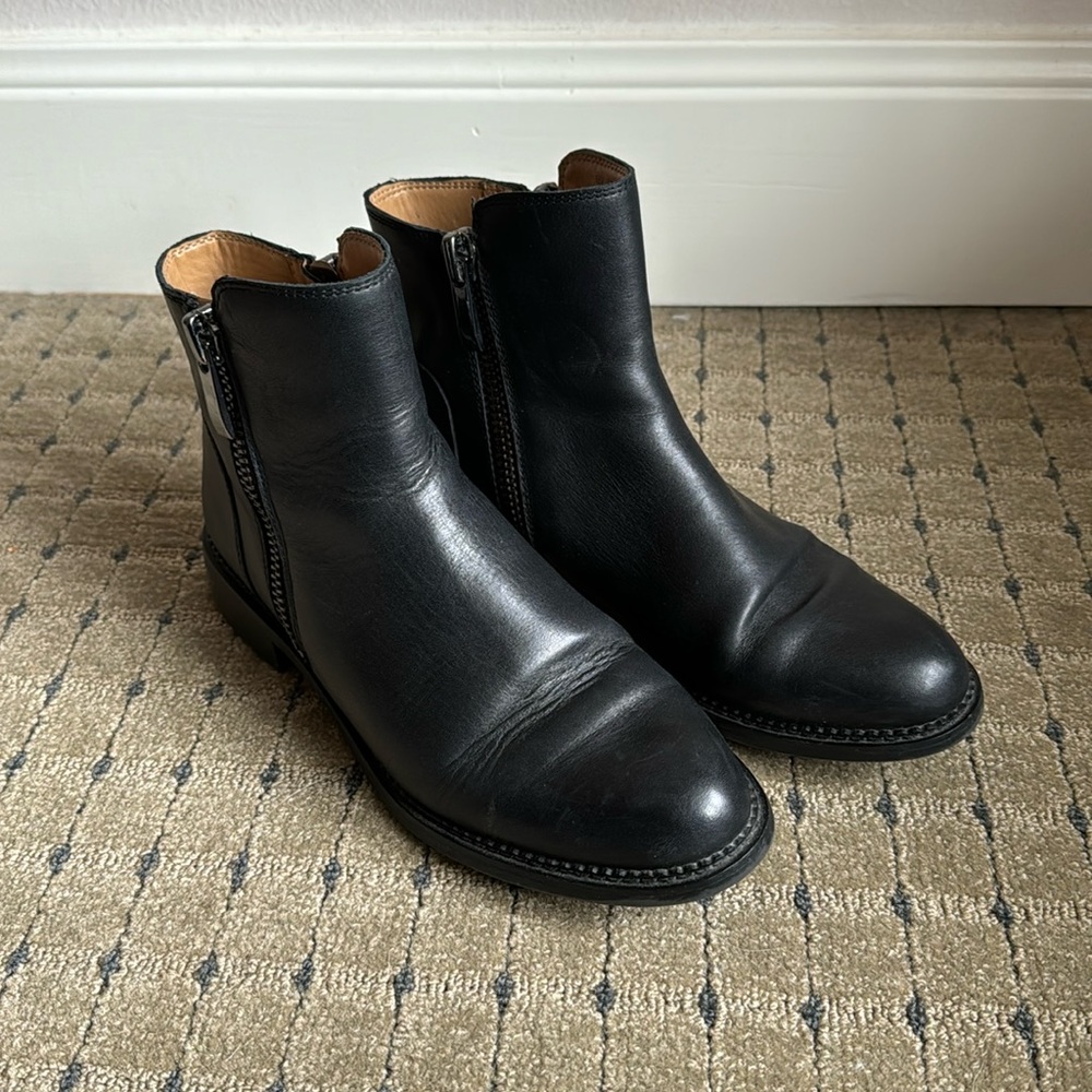Franco Sarto Black Ankle Boots size 7.5/37.5